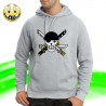 T-SHIRT FELPA  ONE PIECE PIRATI ZORO SPADACCINO ALL ARREMBAGGIO RUBBER JOLLY ROGE