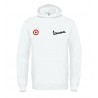 VESPA LATO CUORE T-SHIRT HOODIE FELPA CAPPUCCI UOMO DONNA