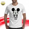 T-SHIRT FELPA  MICKEY MOUSE FUCK YOU DISNEY HORROR TERZO DITO FOTTITI MEDIO HIPST