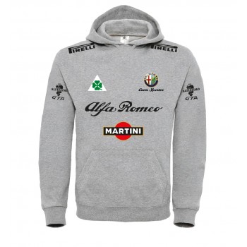 ALFA ROMEO MARTINI T-SHIRT HOODIE FELPA CAPPUCCI UOMO DONNA