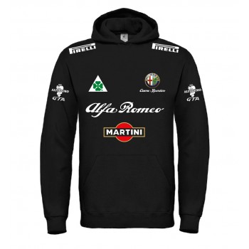 ALFA ROMEO MARTINI T-SHIRT HOODIE FELPA CAPPUCCI UOMO DONNA