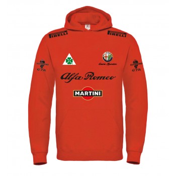 ALFA ROMEO MARTINI T-SHIRT HOODIE FELPA CAPPUCCI UOMO DONNA