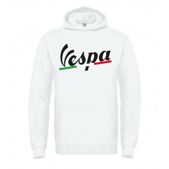 VESPA TRICOLORE T-SHIRT HOODIE FELPA CAPPUCCI UOMO DONNA