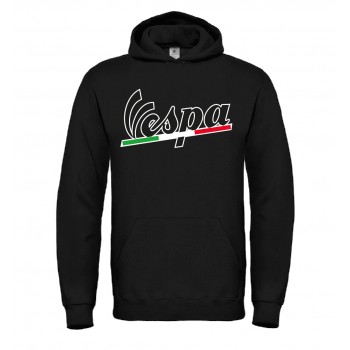 VESPA TRICOLORE T-SHIRT HOODIE FELPA CAPPUCCI UOMO DONNA
