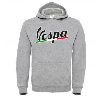 VESPA TRICOLORE T-SHIRT HOODIE FELPA CAPPUCCI UOMO DONNA