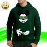 T-SHIRT FELPA  MICKEY MOUSE DISNEY MARIJUANA KEEP ONE ROLLED CANNABIS FUMO DRUG