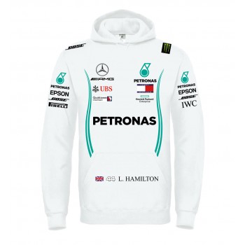 HAMILTON MERCEDES TEAM, F1 GRAN PRIX T-SHIRT HOODIE FELPA CAPPUCCI UOMO DONNA