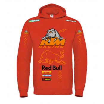 ENDURO KTM RACING RED BULLDOG  T-SHIRT HOODIE FELPA CAPPUCCI UOMO DONNA