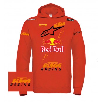 RED BUL KTM ENDURO MOTOCROSS T-SHIRT HOODIE FELPA CAPPUCCI UOMO DONNA