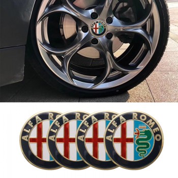 kit 4 pz ADESIVI ALFA ROMEO MITO GIULIETTA 147 156 LOGO FREGIO STEMMA NERO ROSSO