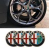 kit 4 pz ADESIVI ALFA ROMEO MITO GIULIETTA 147 156 LOGO FREGIO STEMMA NERO ROSSO