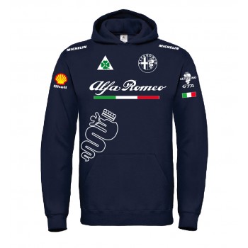 ALFA ROMEO QUADRIFOGLIO ITALIA CORSE MICHELIN REPLICA FANS T-SHIRT HOODIE FELPA CAPPUCCI UOMO DONNA