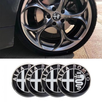 kit 4 pz ADESIVI ALFA ROMEO MITO GIULIETTA 147 156 LOGO FREGIO STEMMA NERO ROSSO