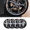 kit 4 pz ADESIVI ALFA ROMEO MITO GIULIETTA 147 156 LOGO FREGIO STEMMA NERO ROSSO
