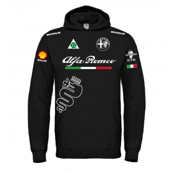 ALFA ROMEO QUADRIFOGLIO ITALIA CORSE MICHELIN REPLICA FANS T-SHIRT HOODIE FELPA CAPPUCCI UOMO DONNA