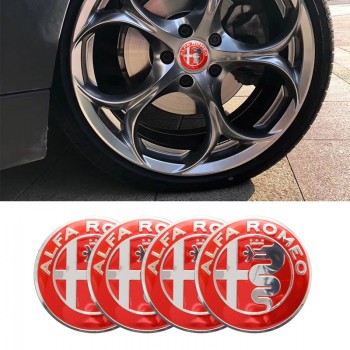 kit 4 pz ADESIVI ALFA ROMEO MITO GIULIETTA 147 156 LOGO FREGIO STEMMA NERO ROSSO