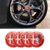 kit 4 pz ADESIVI ALFA ROMEO MITO GIULIETTA 147 156 LOGO FREGIO STEMMA NERO ROSSO