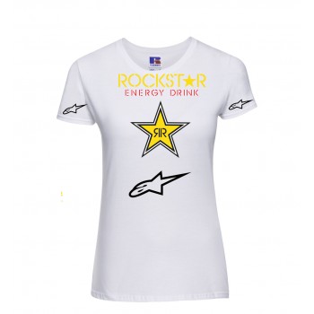 RALLY ROCKSTAR SKATEBOARD TEAM RACING ACTIONSPORT REPLICA T-SHIRT HOODIE FELPA CAPPUCCI UOMO DONNA