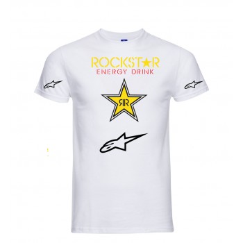 RALLY ROCKSTAR SKATEBOARD TEAM RACING ACTIONSPORT REPLICA T-SHIRT HOODIE FELPA CAPPUCCI UOMO DONNA