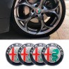 kit 4 pz ADESIVI ALFA ROMEO MITO GIULIETTA 147 156 LOGO FREGIO STEMMA NERO ROSSO