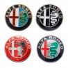 kit 4 pz ADESIVI ALFA ROMEO MITO GIULIETTA 147 156 LOGO FREGIO STEMMA NERO ROSSO