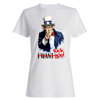T-SHIRT FELPA  ZIO SAM I WANT YOU FUCK YOU IO VOGLIO TE HUMOR MALGA BIRRA