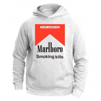T-SHIRT FELPA MARLBORO ROSSE RED SMOKING KILLS FUMO SIGARETTA UOMO DONNA