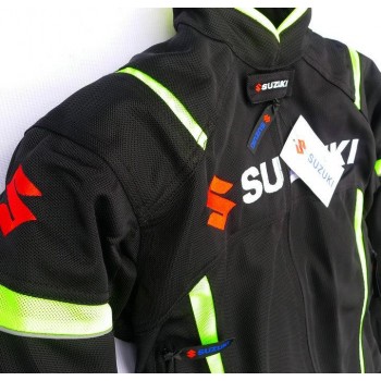 GIUBBOTTO GIACCA GSXR SUZUKI 02 MOTO GP PROTEZIONE BIKER MOTOCICLISMO ESTIVO ANTIVENTO OFF-ROAD