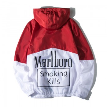 K WAY MARLBORO ROSSA LIGHT JACKET SMOKING KILLS GIACCA LEGGERA FUMO