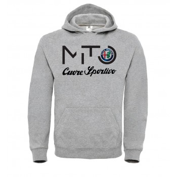 ALFA MITO CUORE RACING T-SHIRT HOODIE FELPA CAPPUCCIO UOMO DONNA
