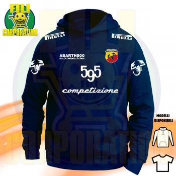 ABARTH 595 COMPETIZIONE SCORPIONE T-SHIRT HOODIE FELPA CAPPUCCIO UOMO DONNA
