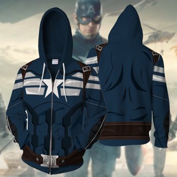 FELPA ZIP CAPPUCCIO STEVE ROGER CAPTAIN AMERICA AVENGERS INFINITY WAR
