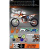 KIT ADESIVI PVC MOTO KTM 222 CAIROLI 2016 EXC EXCF XCW