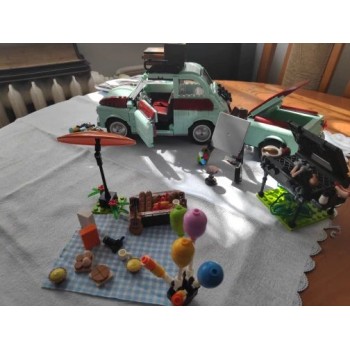 ✅CREATOR 1472PCS ☆ MOC FIAT 500 + CARRELLO VERSIONE PIC NIC☆ LEGO COMPATIBILE