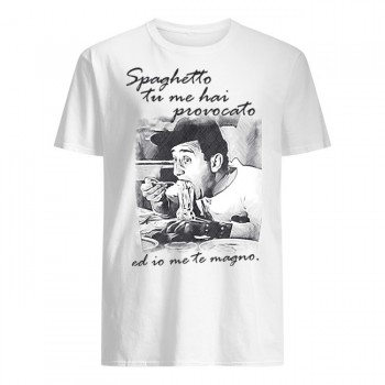 SPAGHETTI TU M'HAI PROVOCATO E IO ME TE MAGNO SORDI FELPA CAPPUCCIO T-SHIRT DONNA UOMO