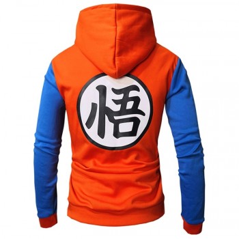 FELPA CAPPUCCIO DRAGON BALL SUPER BLU GOKU LOGO TUTA KAROT VEGETA CRILI