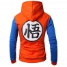 FELPA CAPPUCCIO DRAGON BALL SUPER BLU GOKU LOGO TUTA KAROT VEGETA CRILI