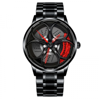 OROLOGIO DA POLSO ALFA STILE CERCHIO MECCANICA AUTO