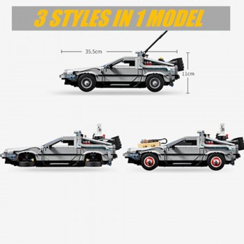 1872 pz 10300 DMC-12 Macchina del tempo Ritorno al Futuro Delorean Creator Expert McFly COSTRUZIONI BLOCK LEGO COMPATIBILE
