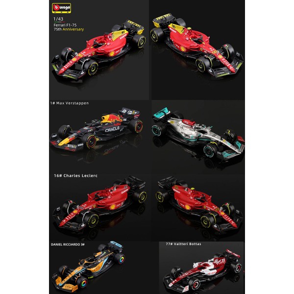 ✅1:43 MODELLINO FORMULA 1 2022 F1 F1-75  MAX  33 LEC 16 RB18 44