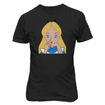 T-SHIRT ALICE IN WONDERLAND COCALAN COCAINA DRUGS MERAVIGLIE FELPA UOMO DONNA