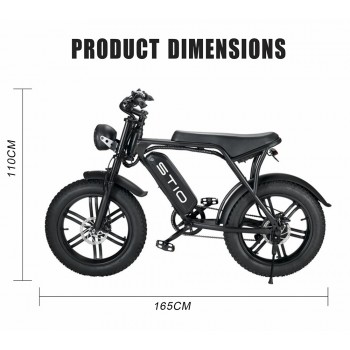 BICICLETTA ELETTRICA E-BIKE  V8 bici elettrica 750W motore 48V 15Ah MAX SPEED 50 KM/H  + LUCI