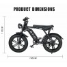 BICICLETTA ELETTRICA E-BIKE  V8 bici elettrica 750W motore 48V 15Ah MAX SPEED 50 KM/H  + LUCI