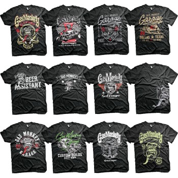 T-SHIRT GAS MONKEY GARAGE GMG FAST N LOUD  HOT RODS
