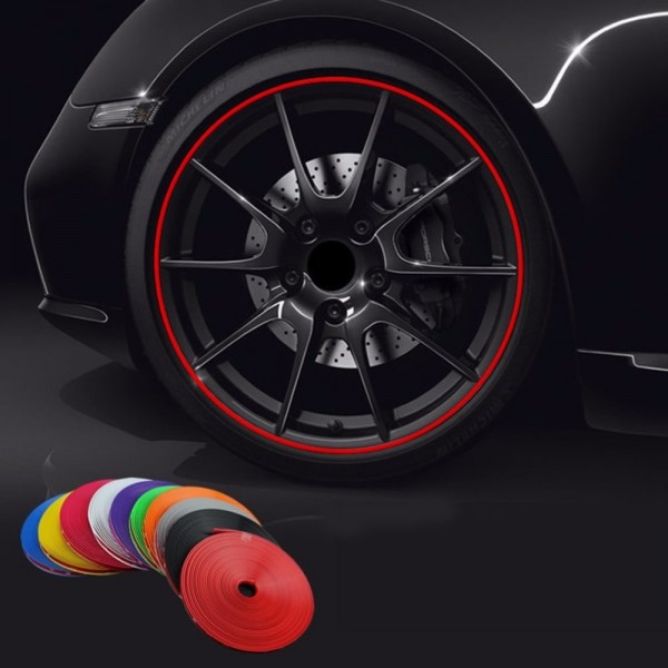 8M STRISCIA ADESIVA CERCHI IN LEGA PROTEZIONE GRAFFI CERCHIO SCUFFS TUNING AUTO