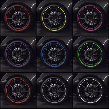 8M STRISCIA ADESIVA CERCHI IN LEGA PROTEZIONE GRAFFI CERCHIO SCUFFS TUNING AUTO