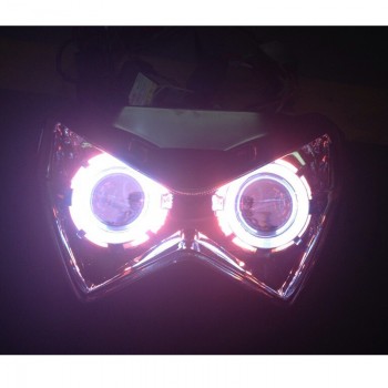 FARO TUNING MOTO GREEN ANGEL EYES HID VERDE KAWASAKI Z800 2013 2016 Z300