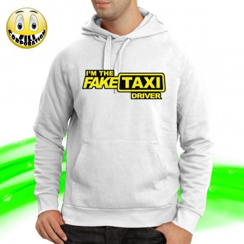 T-SHIRT I M THE FAKE TAXI DRIVER TAXI FINTO SEGNO MAGLIA FELPA CAPPUCCI UOMO DONNA