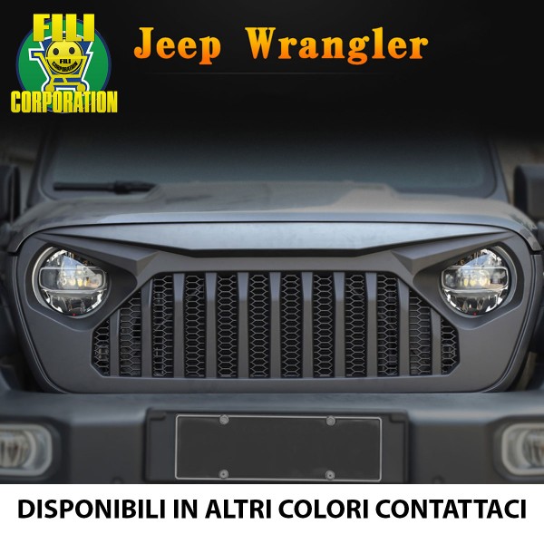 GRIGLIA ANTERIORE JEEP WRANGLER JK RUBICON JK 07-17 MASCHERINA 4X4 OFF ROAD ABS