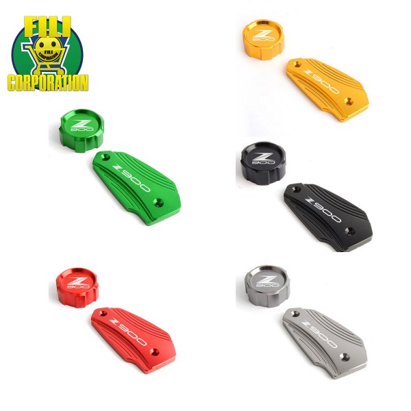 KIT 2 PZ COVER PUIG TAPPO SERBATOIO FLUIDO FRENO KAWASAKI Z900 Z 900 17-19 TAPPI